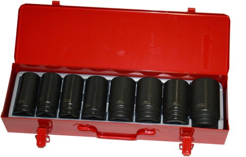 PORTER-CABLE PTA45 8 PC 3/4-Inch Metric Deep Impact Socket Set