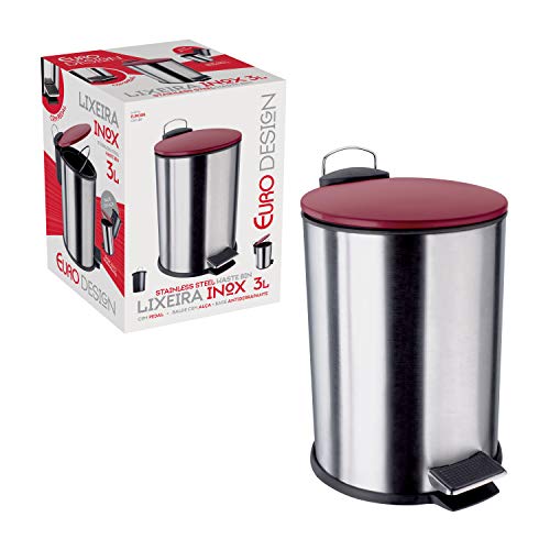 Lixeira Escovado Euro Inox