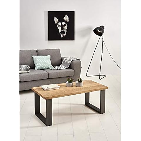 HOGAR24 ES Mesa de Centro Estilo Industrial Vintage Cover
