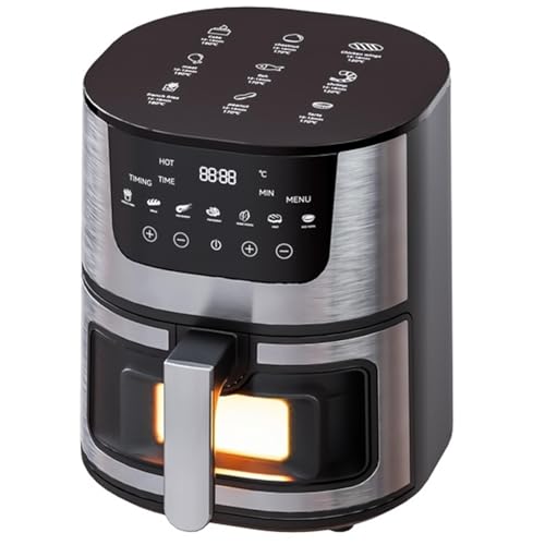 Zenbanzer 7L Air Fryer - 2400W Visual Window with 7 Cooking Functions Airfryer Adjustable Timer, 80-200°C Temperature Control for Food Dehydrate, Bake, Reheat, Non-Stick, Easy to Clean