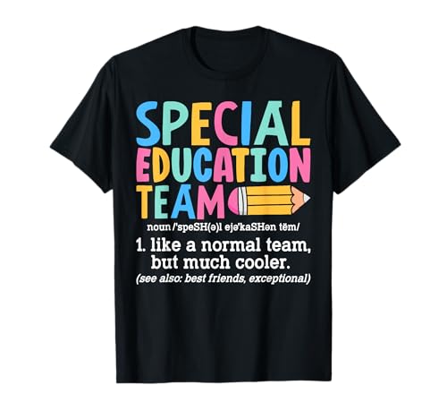 Special Education Team Definition Retro Ed Team Crew Teacher T-Shirt