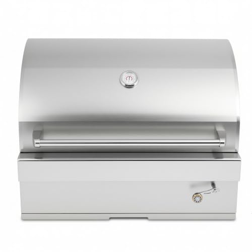 Turbo Charcoal 32 Inch Built-In Stainless Steel BBQ Grill wi...