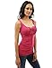 PattyBoutik Women’s Empire Waist Lace up Pleated Sleeveless Blouse (Rose Small)