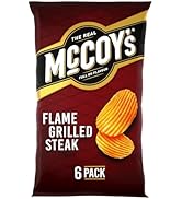 McCoy's FLAME GRILLED STEAK Multipack Crisps 6 Pack - Fully loaded with flavour, iconic ridged cr...