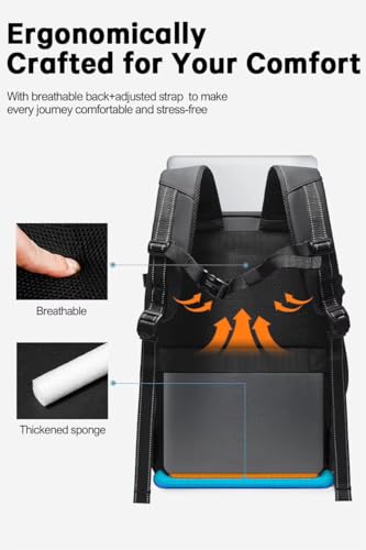 Image of Wooum Vacuum Compression Travel Backpack for Men, Waterproof Anti-Theft Backpack with Lock, Air-Sealed Compression System, Shoe Compartment, Laptop & Business Travel Backpack
