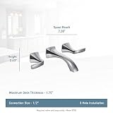 Moen T6906BG Voss dwuuchwytowa bateria łazienkowa do montażu na ścianie, wymagany zawór, szczotkowane złoto