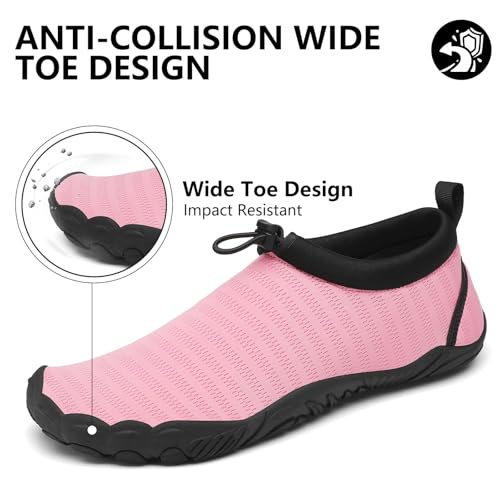 Image of Mishansha Womens Mens Water Swim Shoes Wide Toe Box Barefoot Shoes US Size 5.5-13.5 Women / 3-11.5 Men