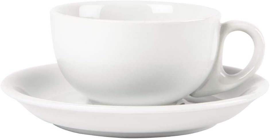 Olympia Ware Cappuccino Saucers Porcelain Plate Dishwasher Proof 12pc