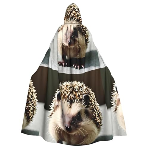 Manteau à capuche hérisson adulte longue cape de fête unisexe