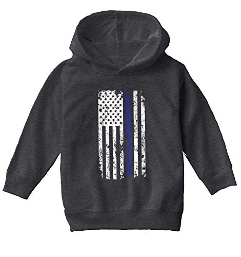 Haase Unlimited Blue Line American Flag - Support Police Toddler/Youth Fleece Hoodie