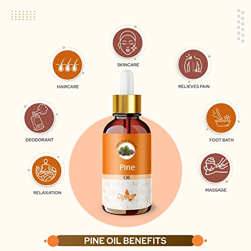 Image of Crysalis Pine (Pinus) Oil |100% Pure & Natural Undiluted Essential Oil Organic Standard| Perfect & Used Skin Care & Hair Care |Aromatherapy Oil| 100Ml With Dropper