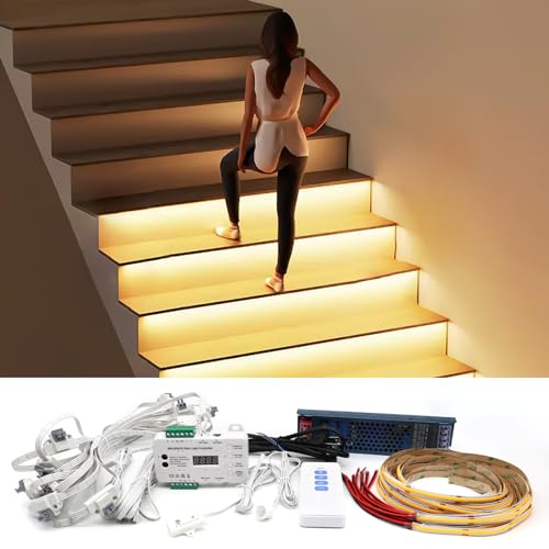 MALIIGAZA Intelligent Motion Sensor LED Stair Light Kit with Main