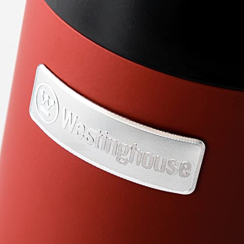 Westinghouse - Frullatore a mano retrò con 6 livelli + funzione turbo, ideale come frusta e per impastare (set di 2), con timer, colore: rosso - immagine 5