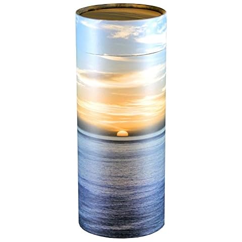 Cherished Urns Ocean Sunset Design Eco-Friendly Scattering Tube - Large Adult Cover
