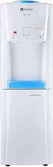 BonKaso Blueprint Hot & Cold Water Dispenser 21C Top Loading with Refrigerator - White/Blue, 20 l