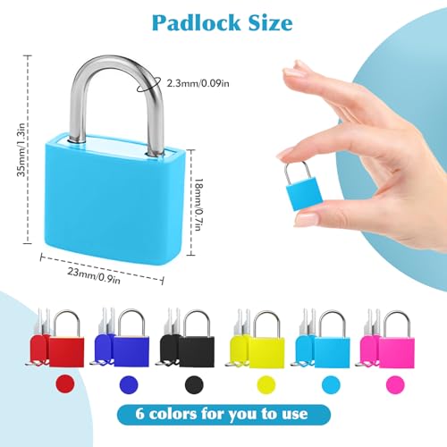 6-Pack-Luggage-Locks-Multicolor-Mini-Keyed-Suitcase-Locks-Metal-Keyed-Padlock-for-Suitcase-Small-Locks-with-Keys-Applicable-to-School-Locker-Lock-Gym