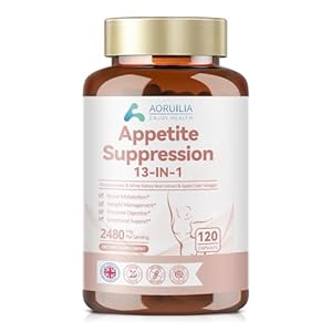 Appetite Suppressants for Women, 13 in 1 Fat Burner 2480mg Natural Formula with White Kidney Bean Extract, Glucomannan, Apple Cider Vinegar, Vitamins B6 & B12, Green Tea Extract, 120 Capsules