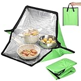Portable Solar Oven, Foldable Outdoor Cooking Heater, Lightweight Reheating Solar Cooker, Ideal for Camping, Hiking, and Travel, Includes Storage Bag