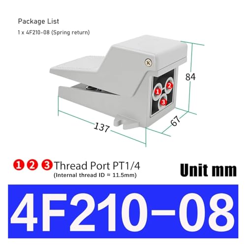 Vanne pneumatique 4F210-08 finie la perte de pression au pied PT1/4 - 3