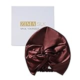 ZIMASILK 22 Momme 100% Mulberry Silk Bonnet for Sleeping & Women Hair Care, Highest Grade 6A Silk Hair wrap for Sleeping with Premium Elastic Stay On Head (1Pc, Burgundy)