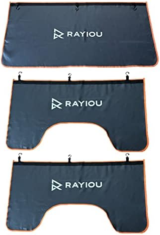 RAYIOU 3-Piece Magnetic Fender Covers for Mechanics, Durable Microfiber Leather, Anti-Scratch Car Fender Protector Mats for Sedan Truck or Station Wagon Automotive- Size M