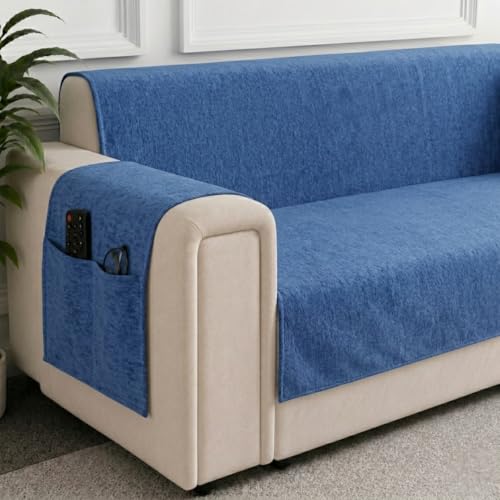 Image of STITCHNEST 'LuxeFit Series' 2 Seater Sofa Cover | Full Coverage with Armrest Pocket | Elegant Woven Fabric, Washable & Durable for Modern Living