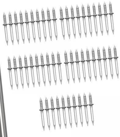 Clavos invisibles de doble cabeza para zócalos, 50 pares, con herramienta especializada para instalación sin marcas en zócalos de madera sólida miniatura 1