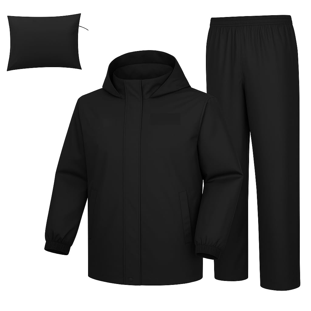 tln Waterproof Raincoat for Men | Lightweight & Durable Rain Jacket with Hood | Windproof & Breathable | Travel-Friendly, Bike & Motorcycle Use | Full-Length Protection |-picture-13