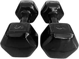 Par Halter 5KG Emborrachado Sextavado Premium Treino Profissional Corpo e Vida Fitness