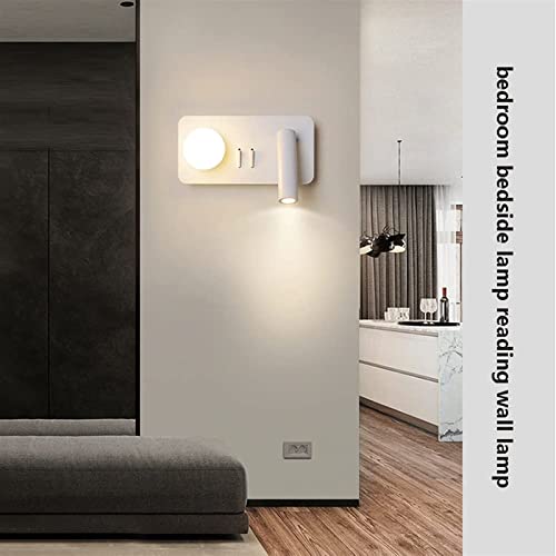 Aplique de pared LED de 4W y metal moderno negro para lectura en dormitorio 3