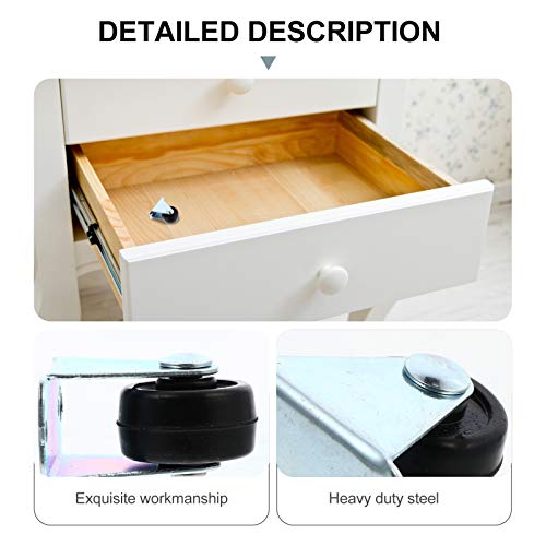 Rodas giratórias Tehaux 20 peças com base de borracha resistentes e sem ruído para gaveta de móveis