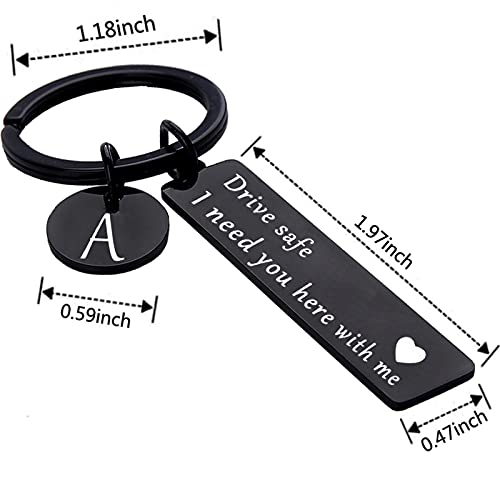 Image of drive safe keychain for him key rings for her men boyfriend