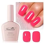 Imtiti Neon Pink Gel Nail Polish, 1Pcs Hot Pink Soak Off UV LED Gel Polish, Long Lasting, Nail Art Manicure Salon DIY at Home for Spring and Summer (0.34 Fl Oz-952)