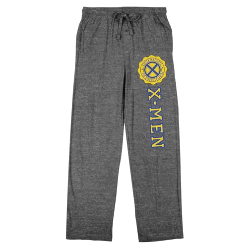 X-Men Classic Xavier Institute For Higher Learning Men's Heather Gray Sleep Pajama Pants
