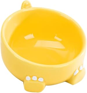 Hohopeti Tigela De Cerâmica Tigela De Cerâmica Para Gatos Recipiente Dispensador De Água Tigela De Água De Cerâmica Tigela Para Animais Pequenos Bandeja De Água Para Gatos Alimentador De