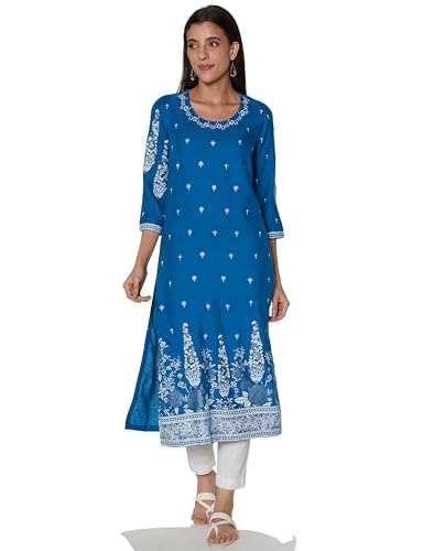 Image of BIBA Women Viscose A Line Printed Kurta