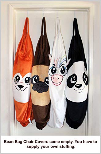 Roomganize Extra Large Animal Bean Bag Chair Cover And Soft Toy And Linen Storage Organizer For Room Decor (Fox) #TOP6
