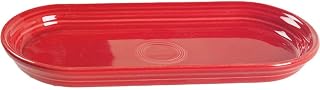 Fiesta® Oblong Serving Platter, 12" – Durable Ceramic, Lead-Free, Dishwasher/Microwave/Oven Safe – Made in USA Dinnerware - Scarlet