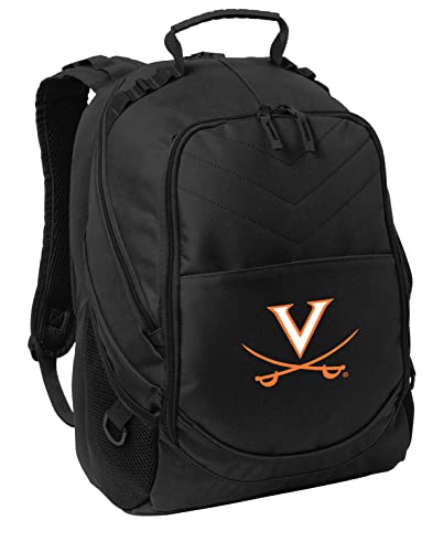 Image of Broad Bay University of Virginia Backpack | Official UVA Logo, Padded Laptop Computer Section, Premium 600D Nylon Fabric