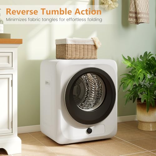 Image of VCJ Portable Clothes Dryer for Apartment, 1.5 Cu.ft Compact Mini Electric Dryer with 5 Drying Modes, Stainless Steel Tub, Simple Knob Control, Dryer Machine for Dorm, RV, Small Space