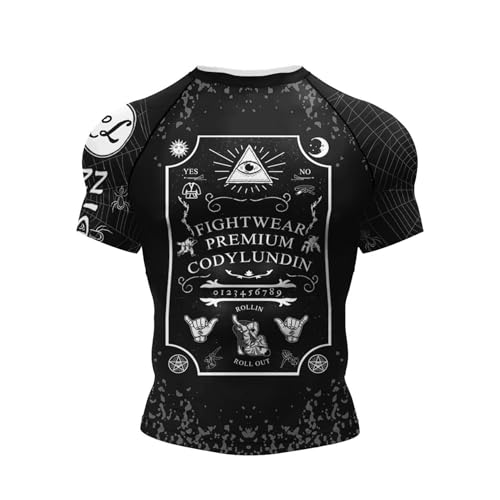 MECH-ENG Mens Graphic Compression Shirts Short Sleeve Quick Dry Athletic Workout Gym Undershirt Running Base Layer Top (Dark Symbol Medium)