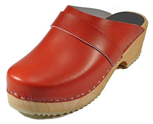 Sabots en bois Toffeln surgi 310 contre la fatigue plantaire modèle rouge