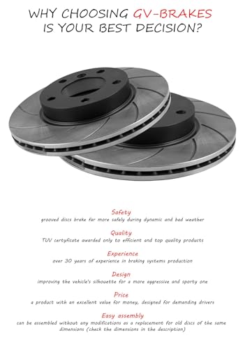 Grooves Disques de frein sport compatibles avec VW CRAFTER 30-35 AUTOBUS 2E 2006 2007 2008 2009 2010 2011 2012 2013 2014 2015 2016-1463GVS - Arrière - Plein - Trous 6 - Diamètre : 298 cm. x16 – vue 6