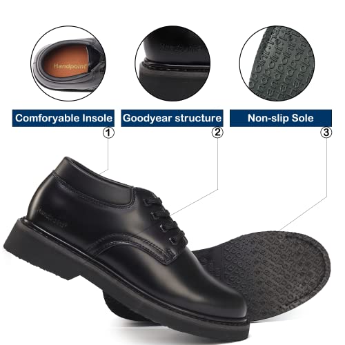 Oxford Men's Slip Resistant Durability Fashion Breathable Work Shoe H82102D(8.5) #TOP3