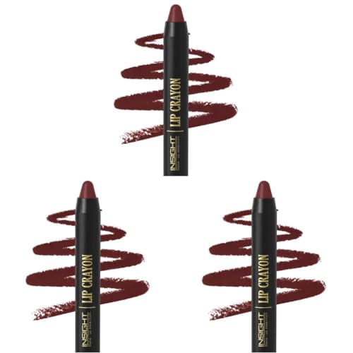 Image of INSIGHT Long Lasting Lip Crayon - All-Day Comfort | Matte Finish | Waterproof | Non-Transfer | Non-Sticky | Enriched with Vitamin E & Kojic Acid | Sharpenable Tip | Full Coverage | Lightweight Lipstick (Bourbon) - 7g