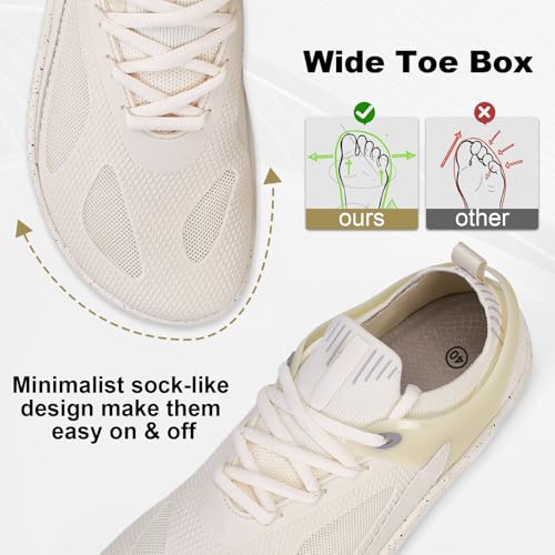 HiGropcore Barefoot Shoes for Men Wide Toe Box Zero Drop Arch Support Minimalist Gym Shoes Fashion Deadlift Cross Training Sneakers3