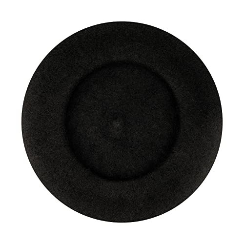 Gllutt Klong Women Wool Beret Hat French Style Solid Color, Black, Size Free Size #TOP3