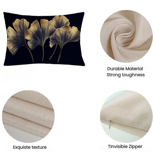 Housse de coussin extérieur imperméable 40x80 avec fermeture invisible et imprimé double face noir - 7