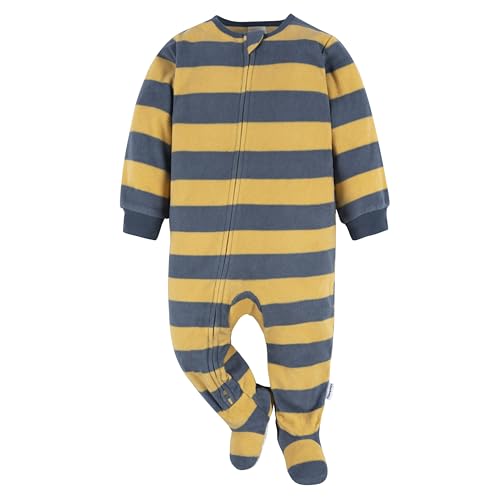 Image of Gerber Baby Boys 2-Pack Flame Resistant Fleece Footed Pajamas