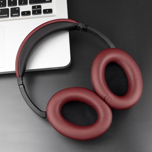 Image of SoloWIT Protein Leather Earpads Cushions for Bose Headphones, Replacement Ear Pads for Bose QuietComfort 15 QC15 QC25 QC2 QC35 /Ae2 Ae2i Ae2w /SoundTrue & SoundLink Around-Ear Series - Burgundy&Black